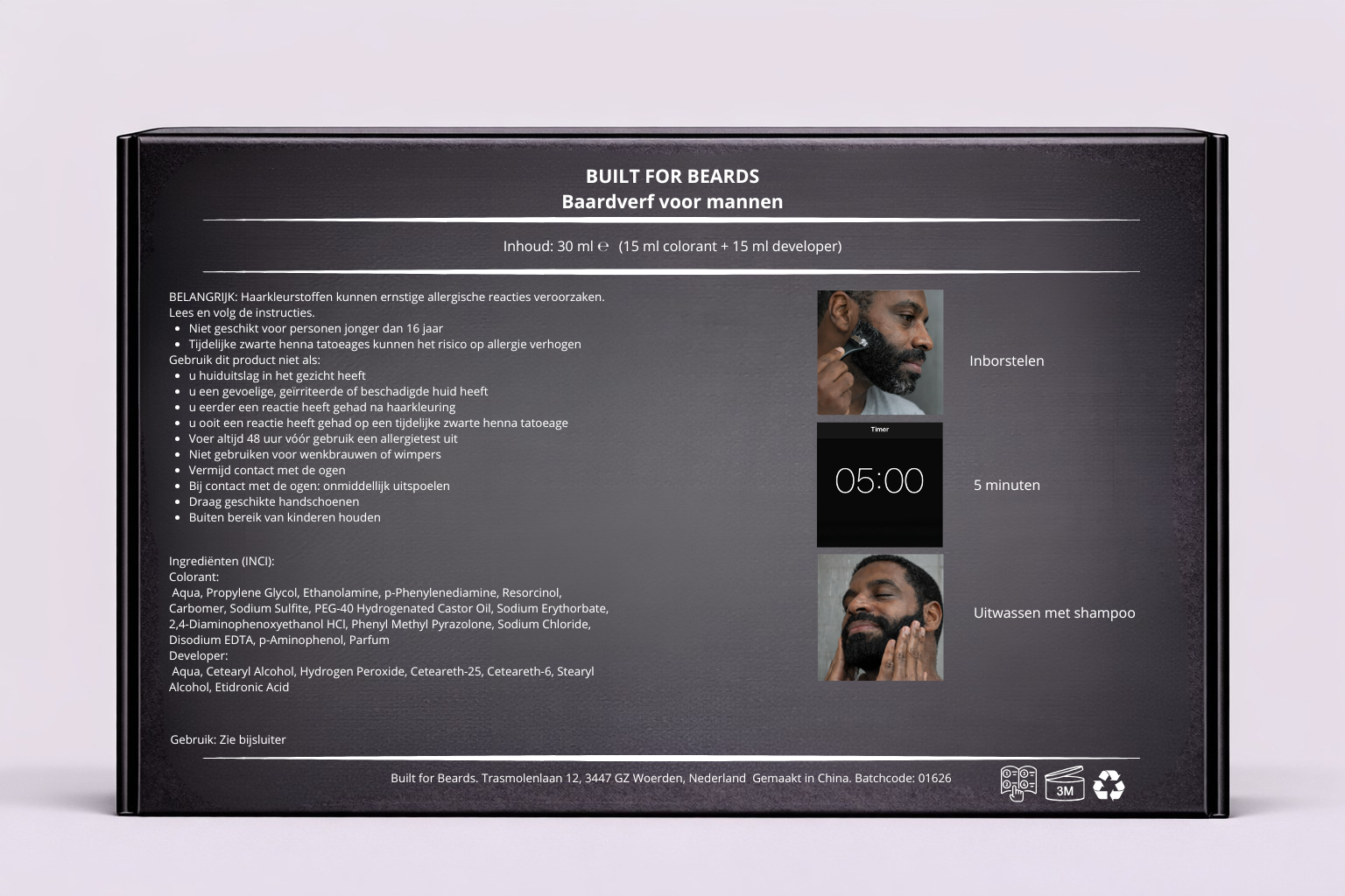 Built for Beards Jet Black - Afbeelding 8